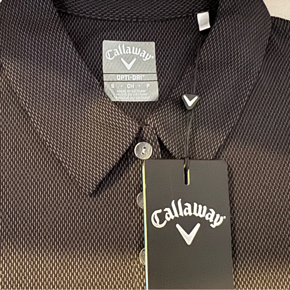 ⭐️⭐️ New Callaway Golf Opti-Dri Women's Black/Grey Polo Shirt Size S- NWT